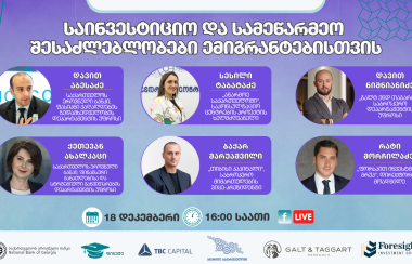 პანელური შეხვედრა „საინვესტიციო და სამეწარმეო შესაძლებლობები ემიგრანტებისთვის“